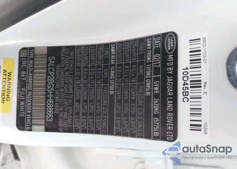 2017 Land Rover Discovery Sport Se from USA, damaged, VIN SALCP2BG5HH688663